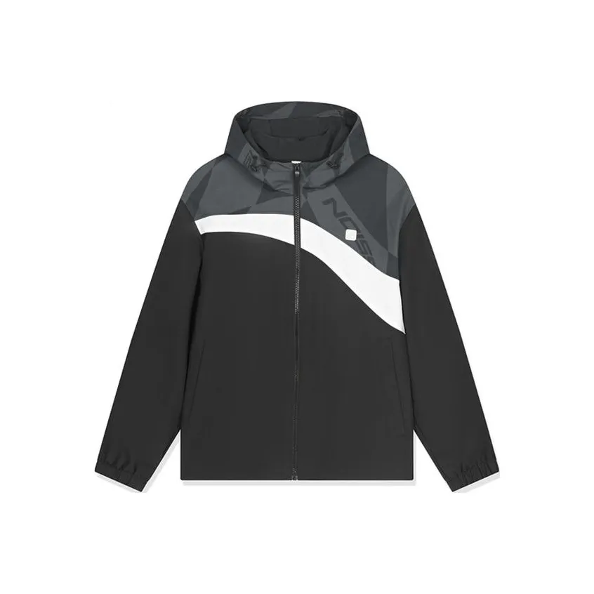 QIAODAN Тренчкот Женский Черный Черный Узор