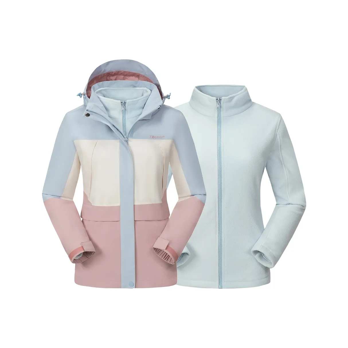 Tectop Ветровка Женская Светло-Синяя Fragrant Лунно-Белая