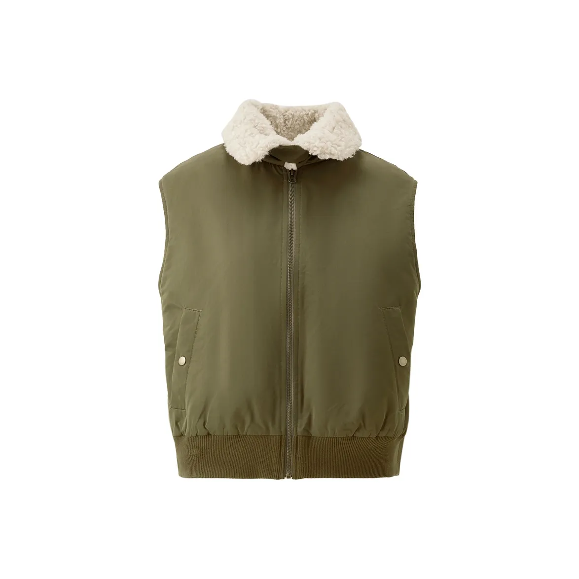 UNIQLO Vest Women's Olive Green Apricot
