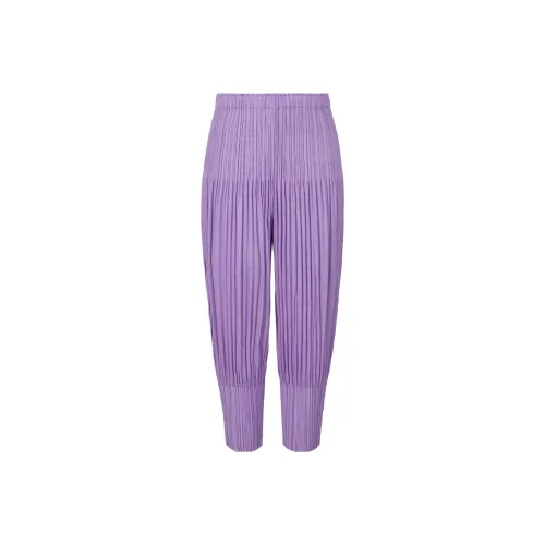 PLEATS PLEASE ISSEY MIYAKE Фиолетовые Женские Повседневные Брюки