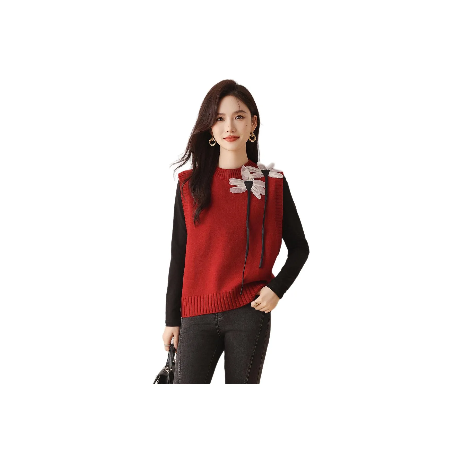 X MOOM Vests Women's Burgundy
