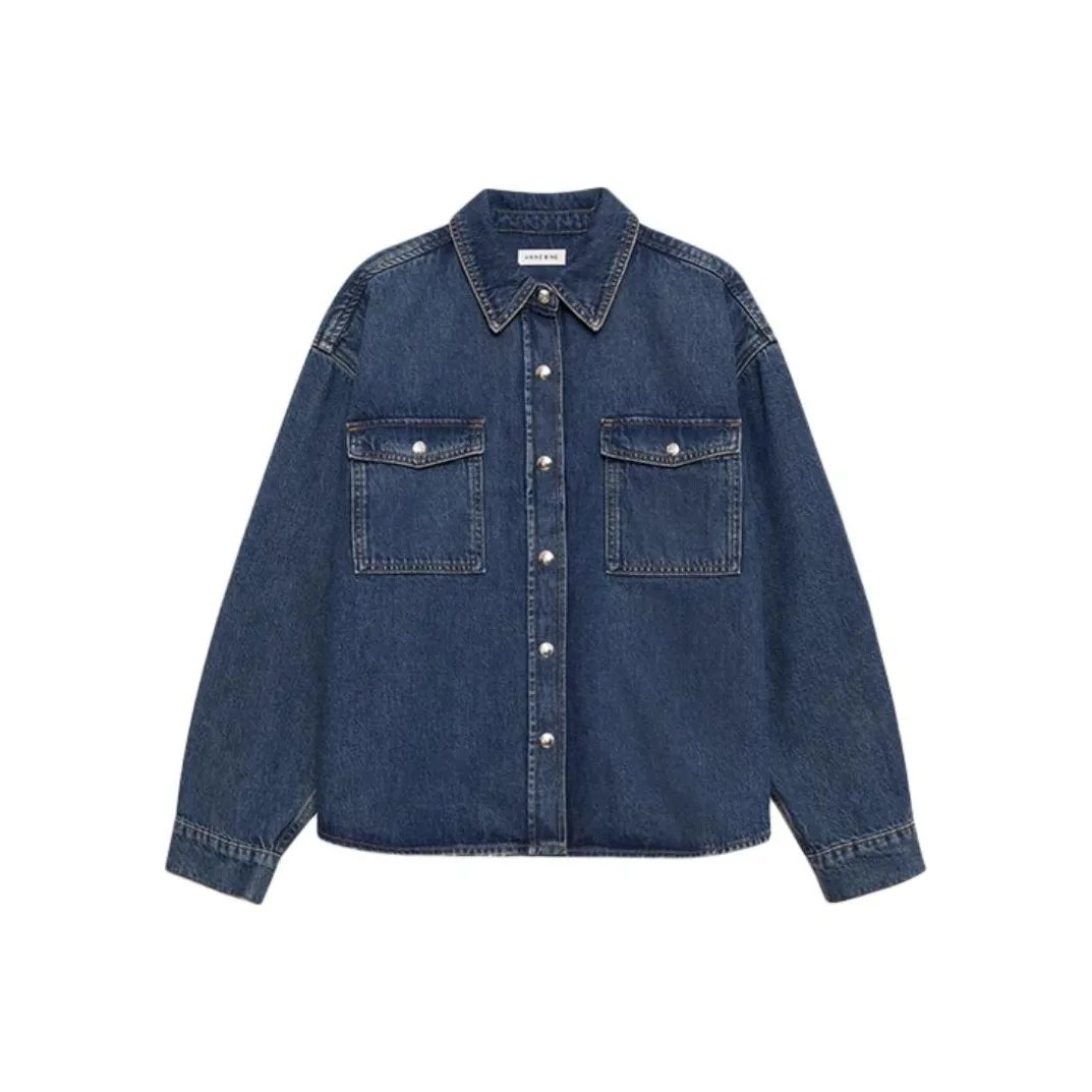 Anine Bing SS25 Denim Jacket Женская Sea Blue