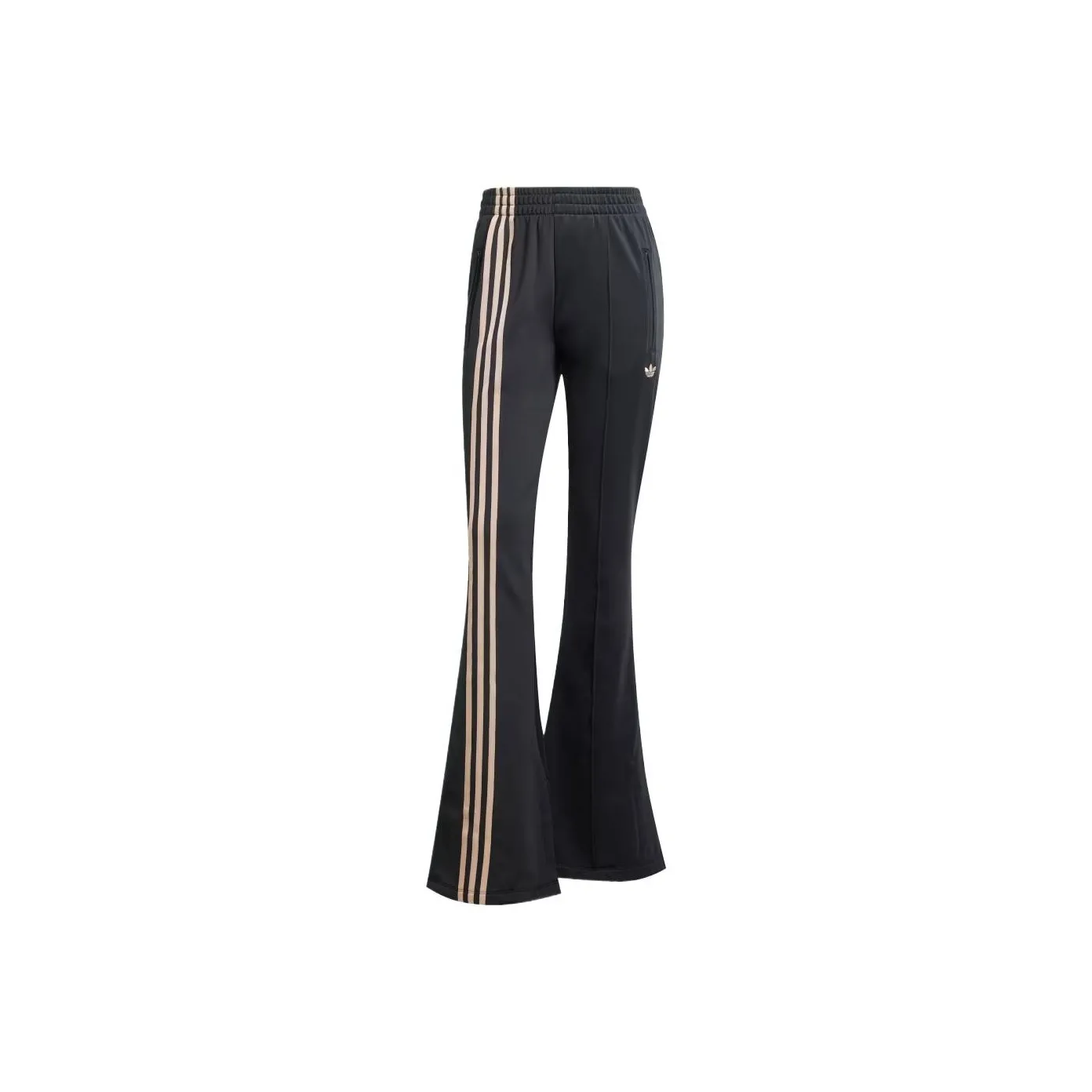 Adidas Women's 3 Stripes Flared Firebird Track Pants Black
