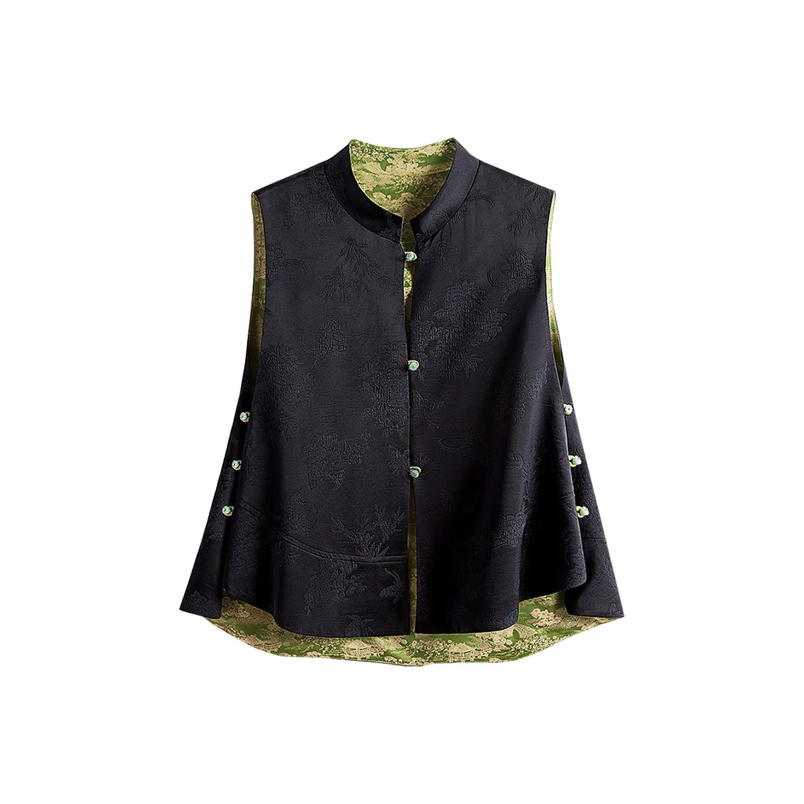 Cypress House Жилет Женский Черный и Зеленый