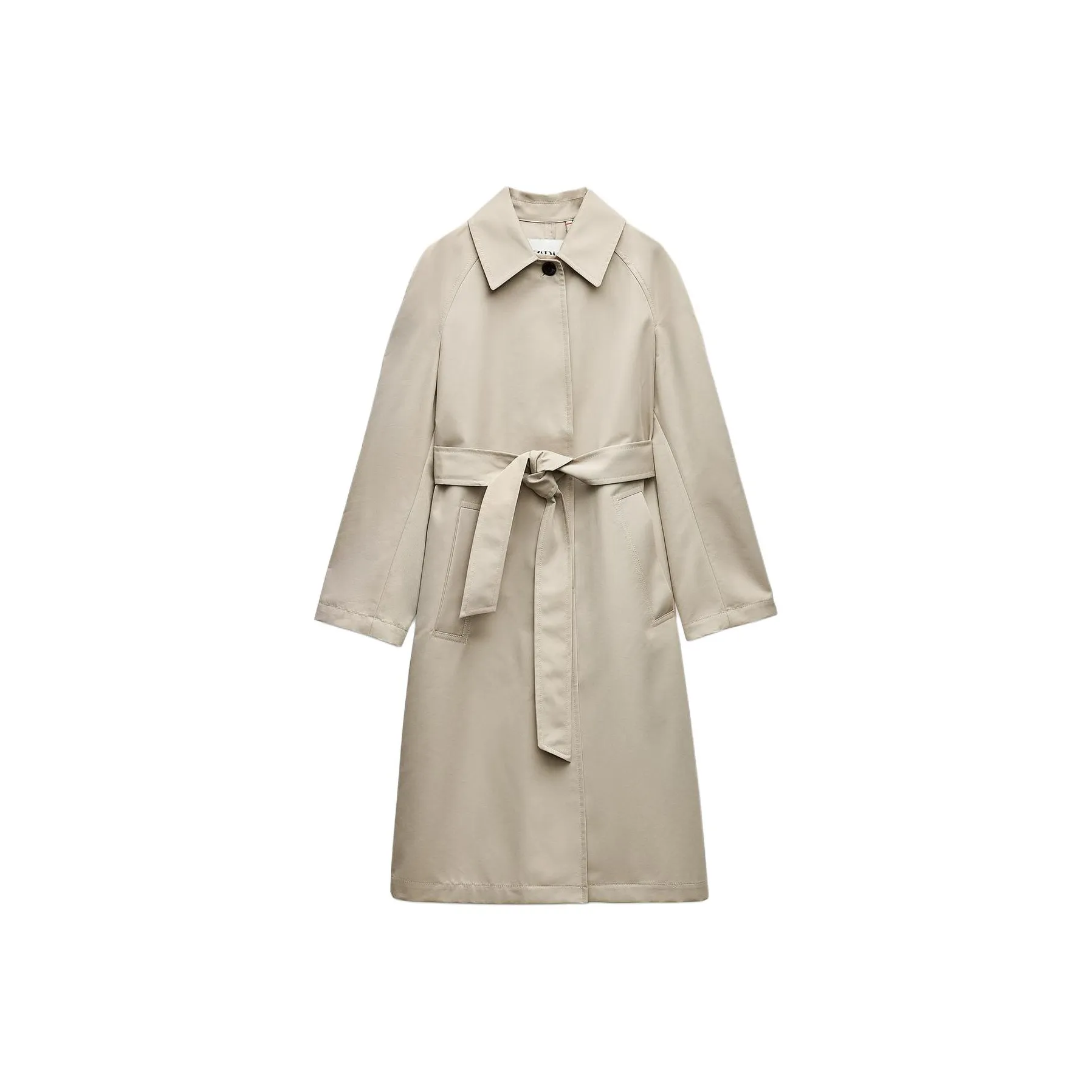 ZARA ZW Series Trench Coat Women's Brown/Dark Taupe