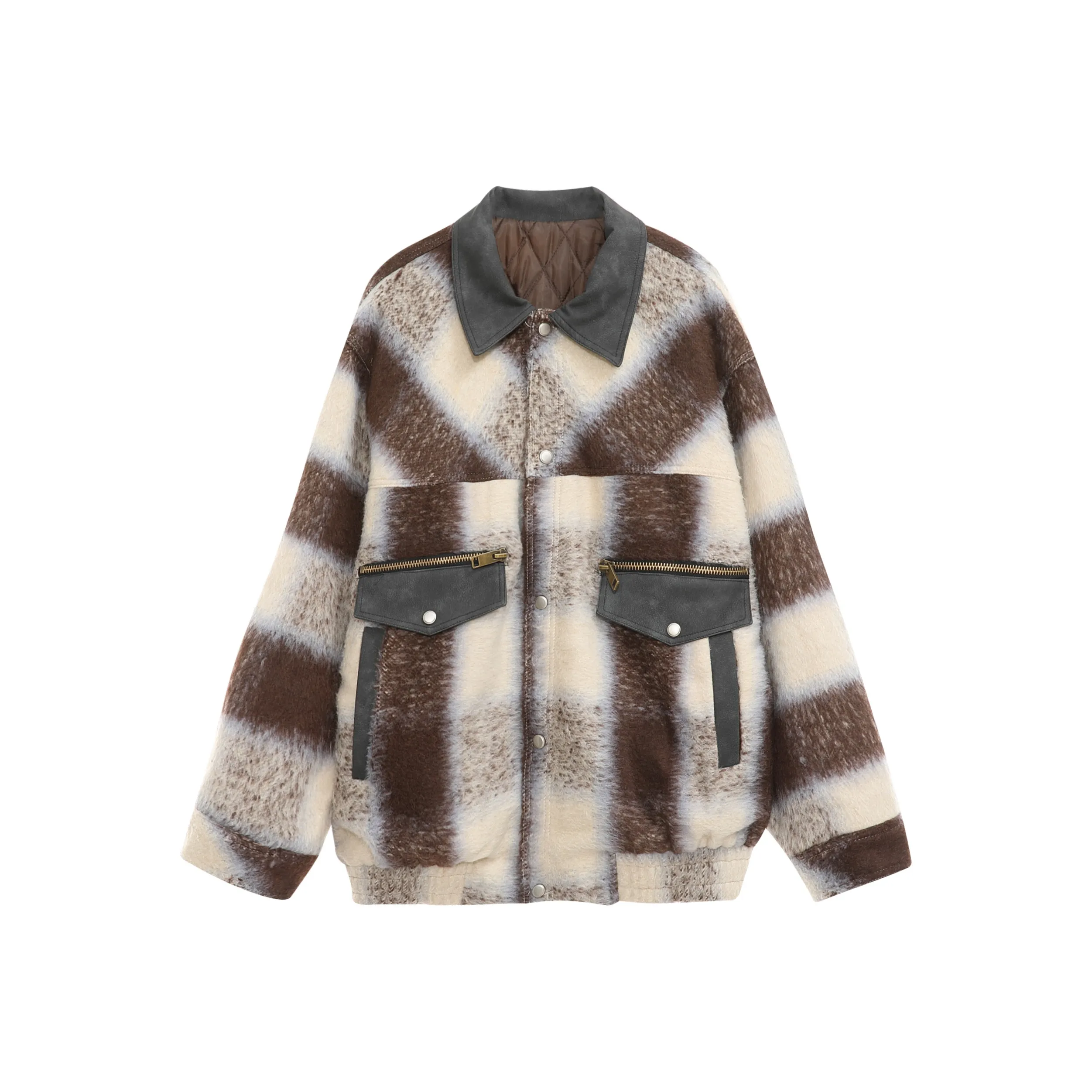 Vine Color Velvet Jackets Women's Apricot