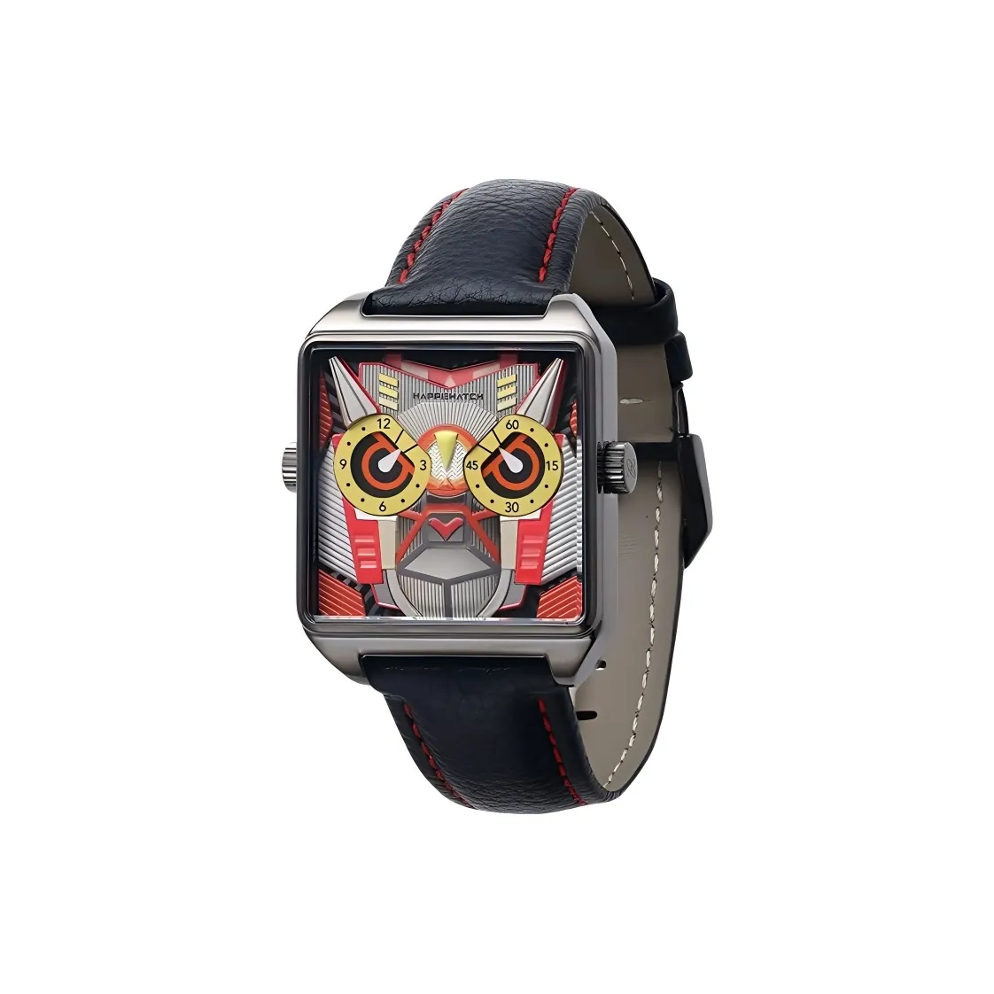 HappieWatch Cyberpunk Кварцевый механизм Часы Унисекс Многоцветный Циферблат