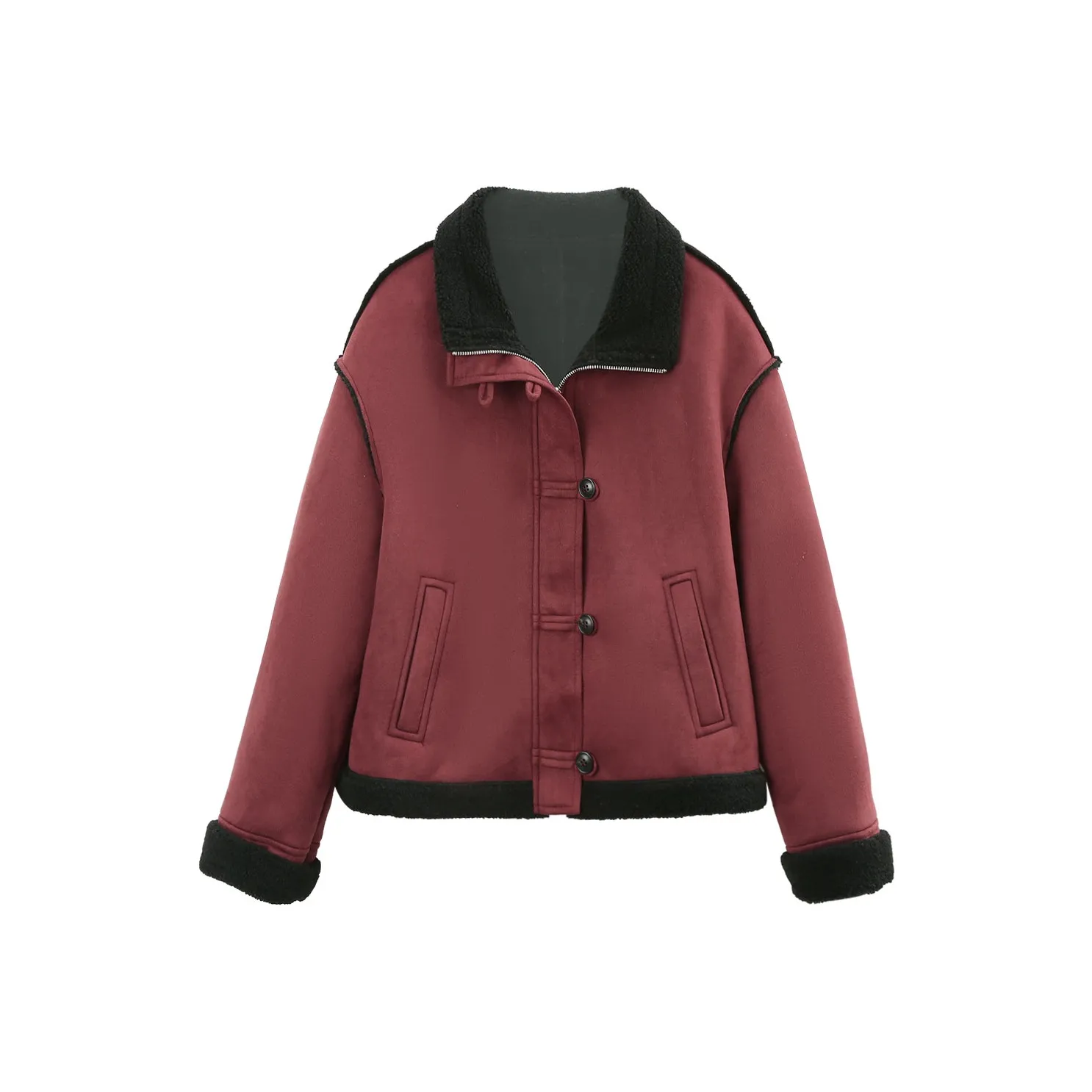 A paradise for awakening Мех Женские Темный красновато-фиолетовый