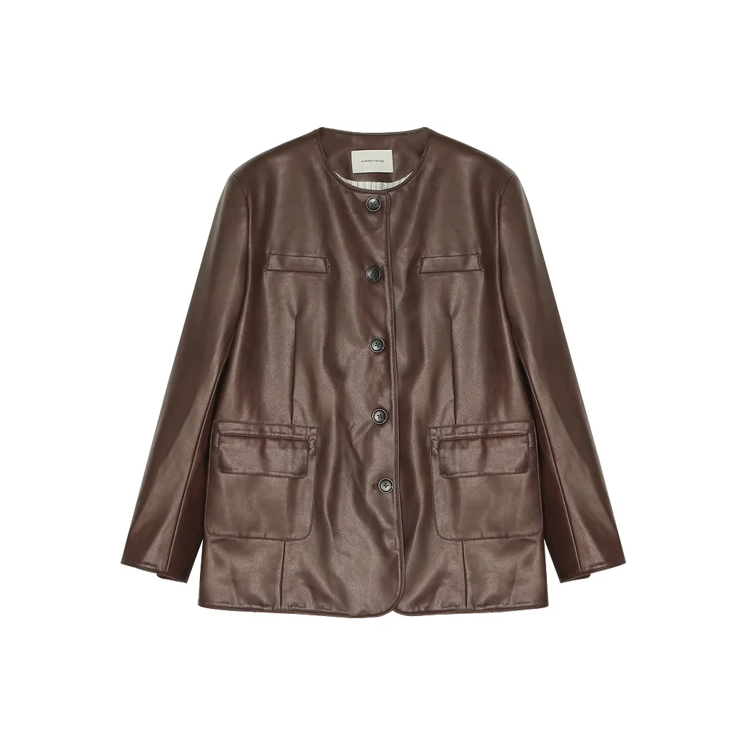 Summer Hooray Leather Jacket Women's Angora Red