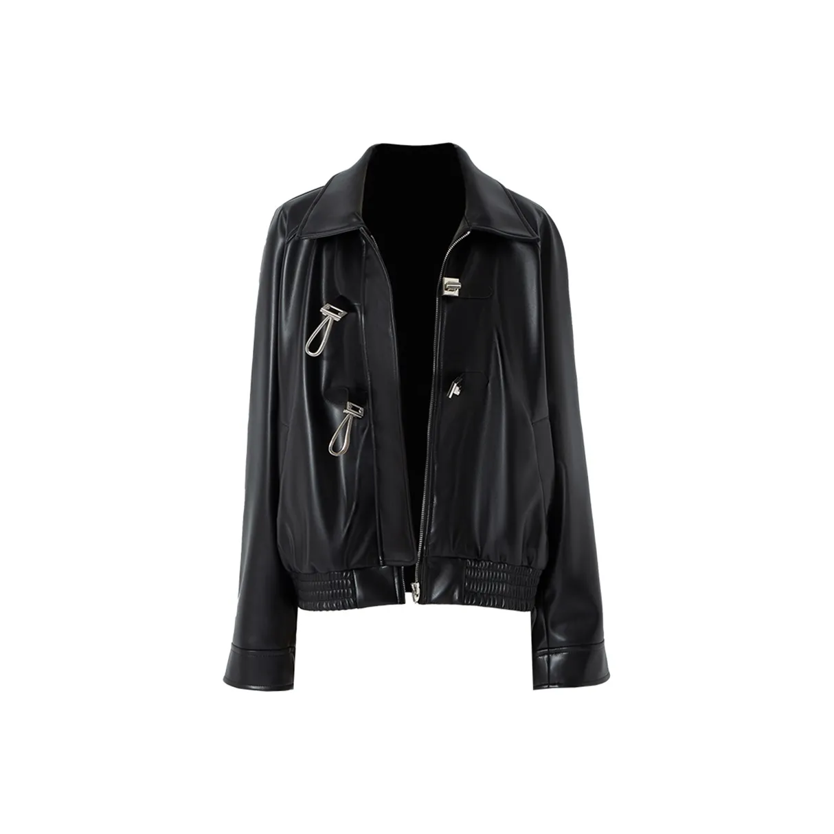 SOON FLOWER Кожа Куртка Женская Черная