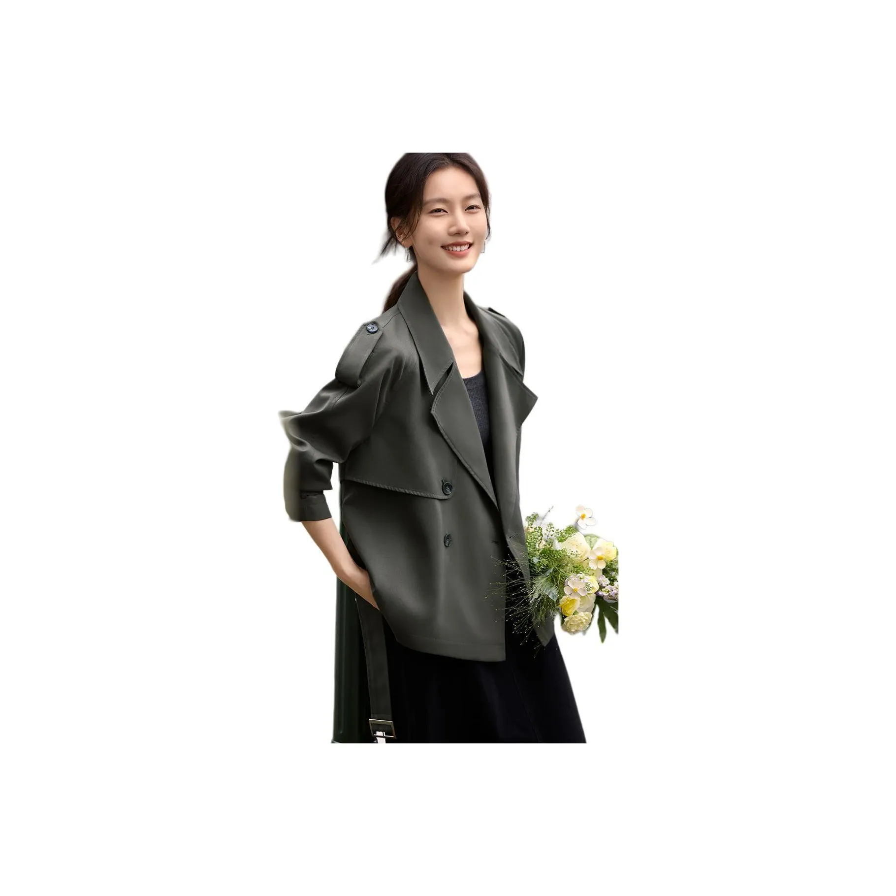 XWI Trench Coat Women's Pine Lime Green