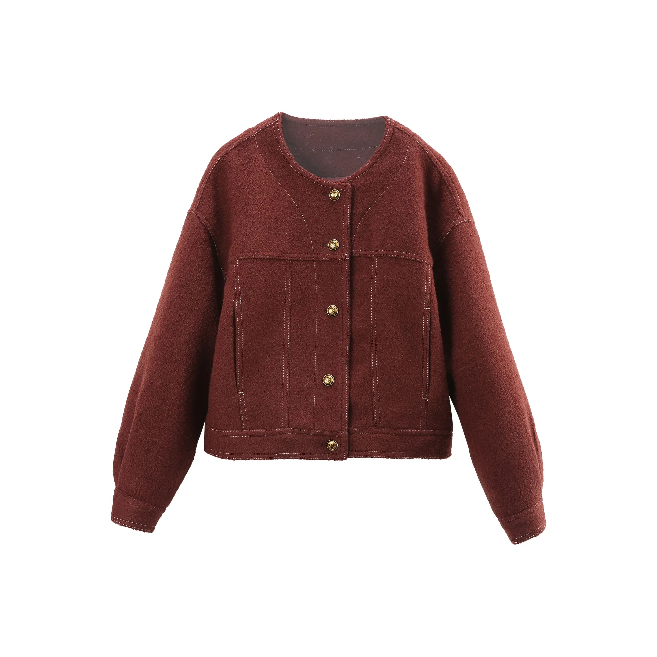 A paradise for awakening Пальто Женское Бордовый