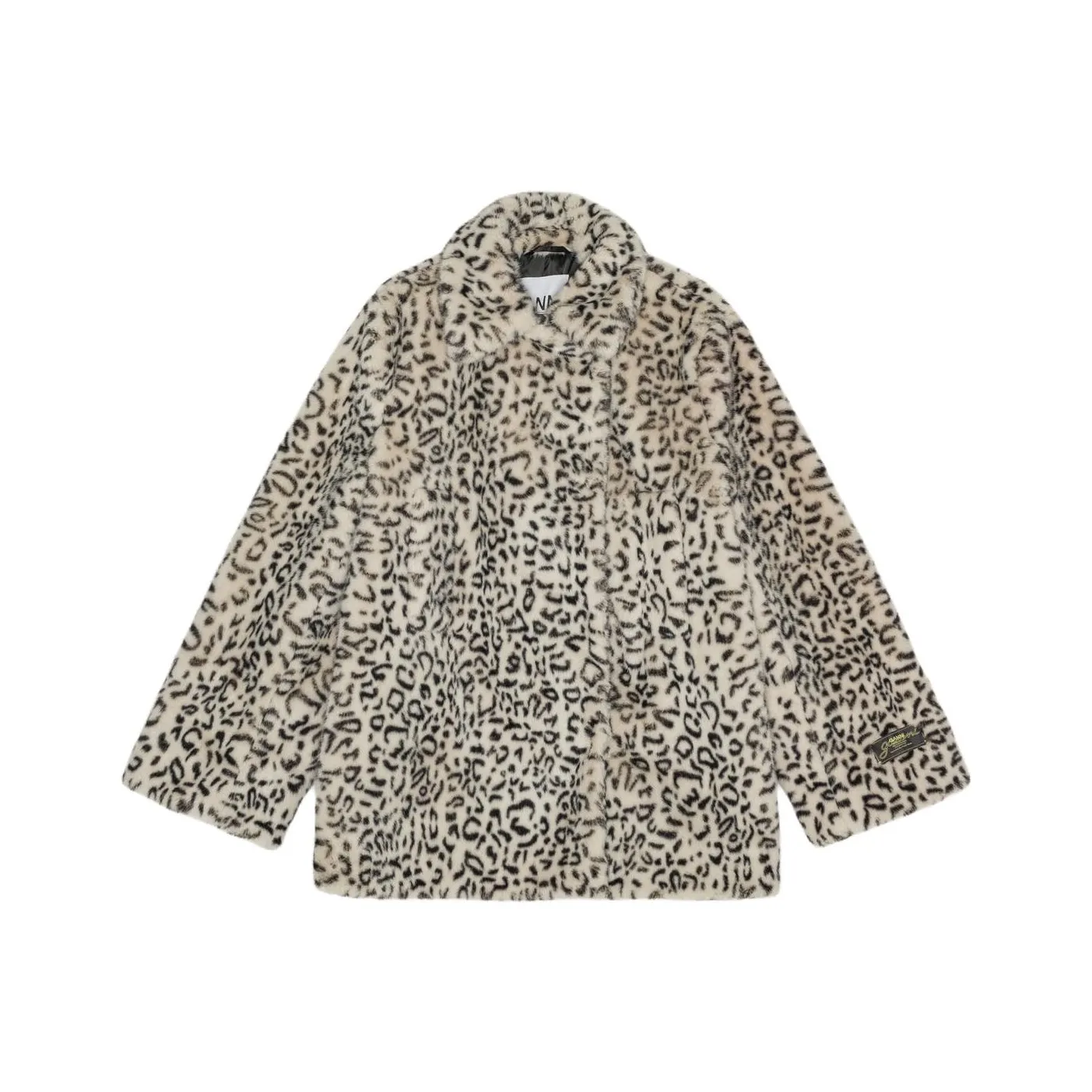 GANNI Leopard Faux Fur Jacket