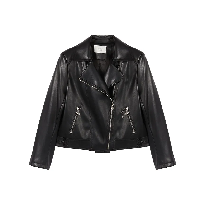 XIANGYING Leather Jacket Women's