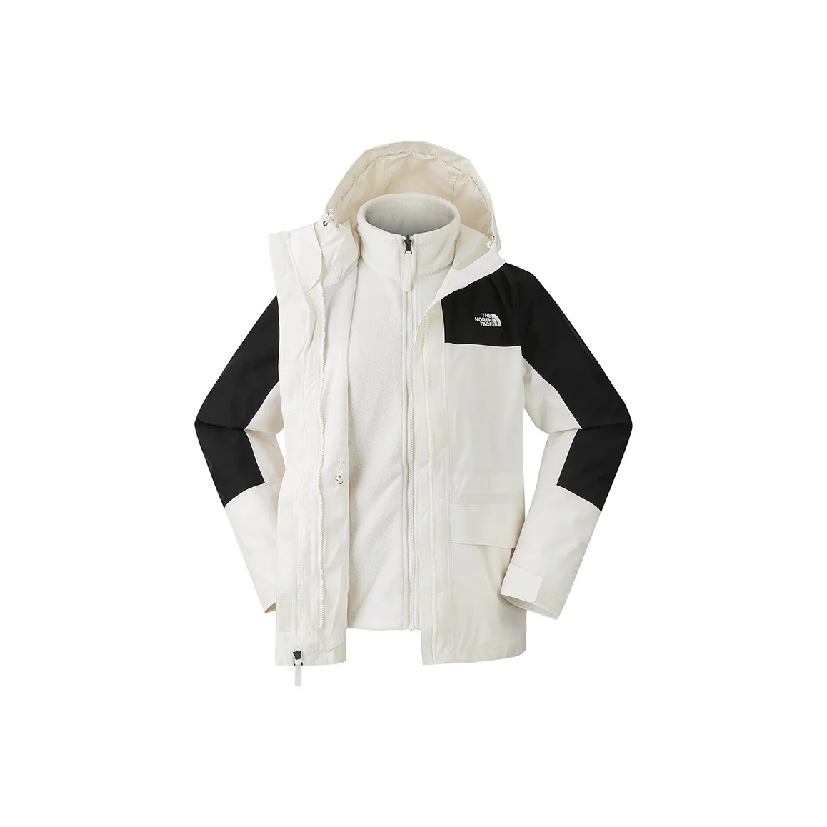 THE NORTH FACE City Outdoor Collection FW24 Water Resistant Water Repellent Warm Windbreaker Jacket Women's Dune White