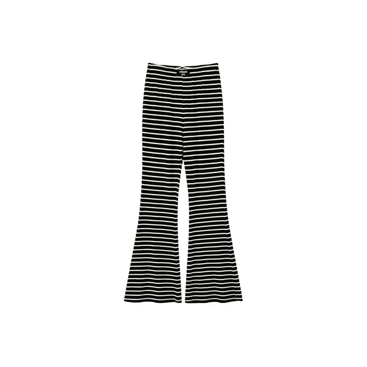 CHUU Черно-белые полосы Женские Повседневные брюки
