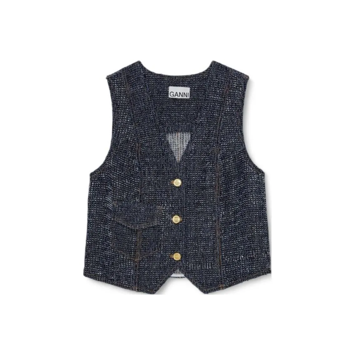 GANNI Темно-синий Женские Жилеты