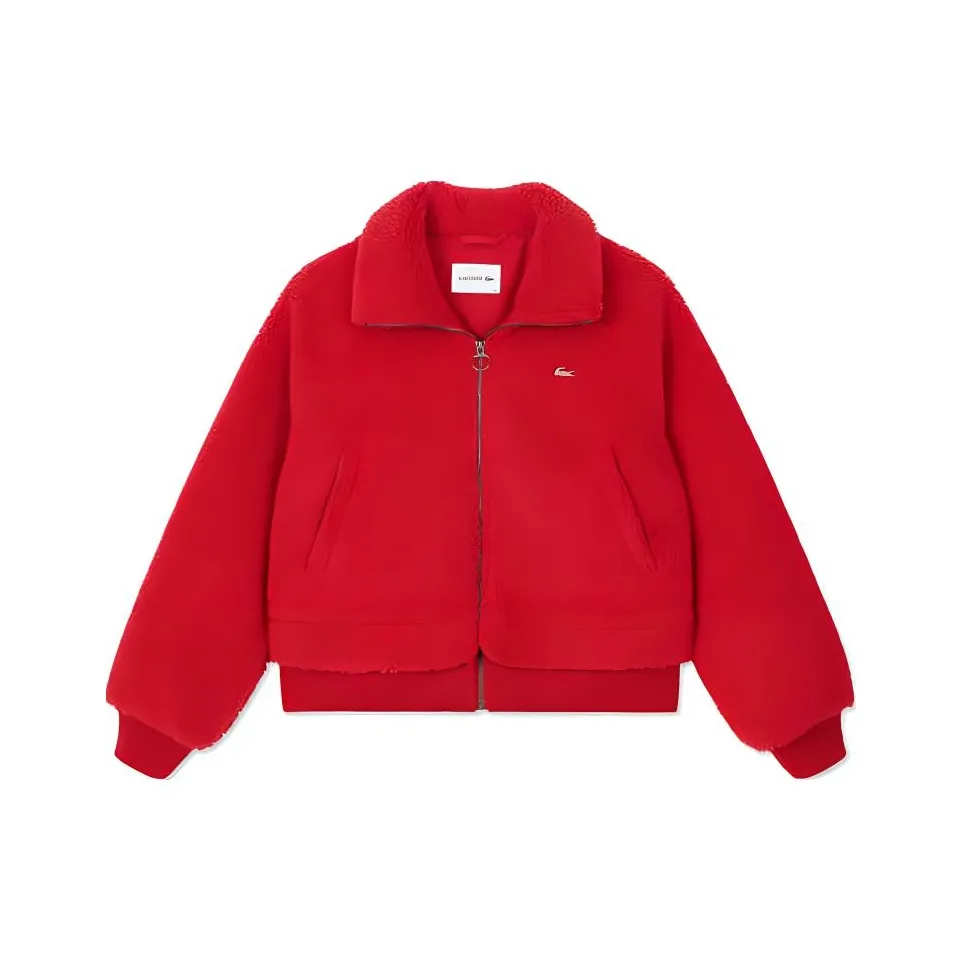 lacoste Auspicious Snake New Year Collection Красный Женские Бархатные Куртки