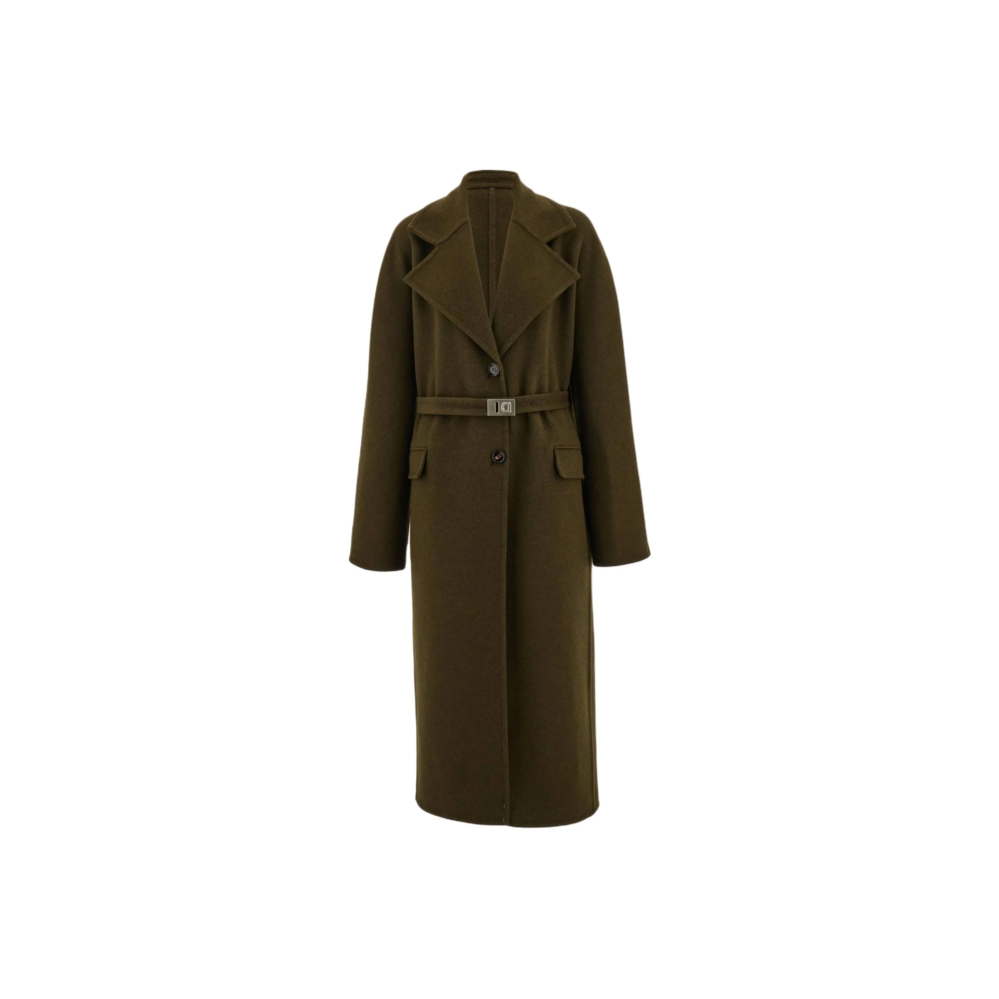 Ferragamo Single Breasted Belted Coat