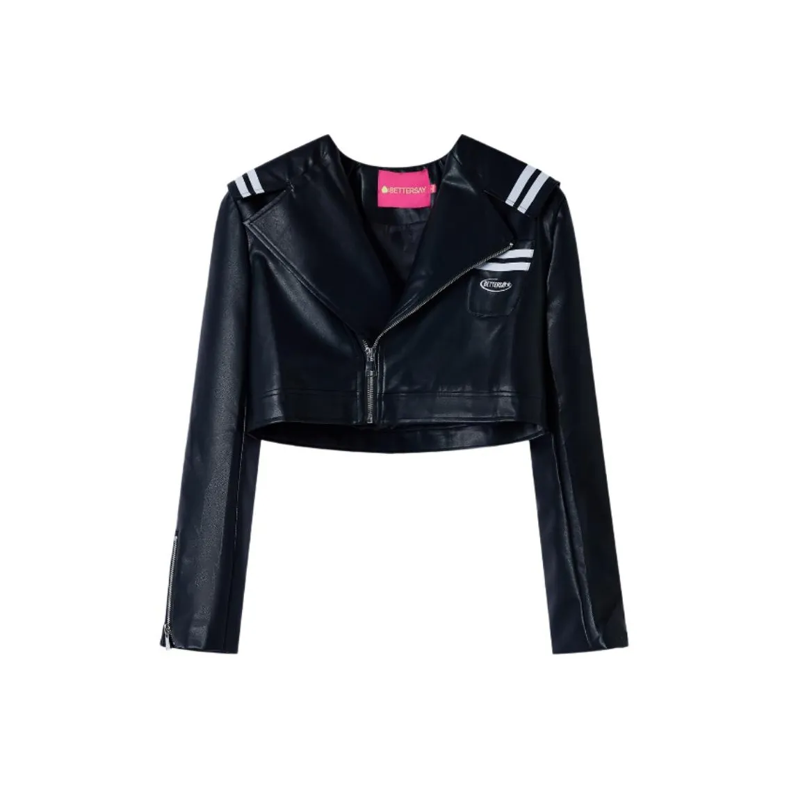 BETTERSAY Кожа Куртка Женская Черная