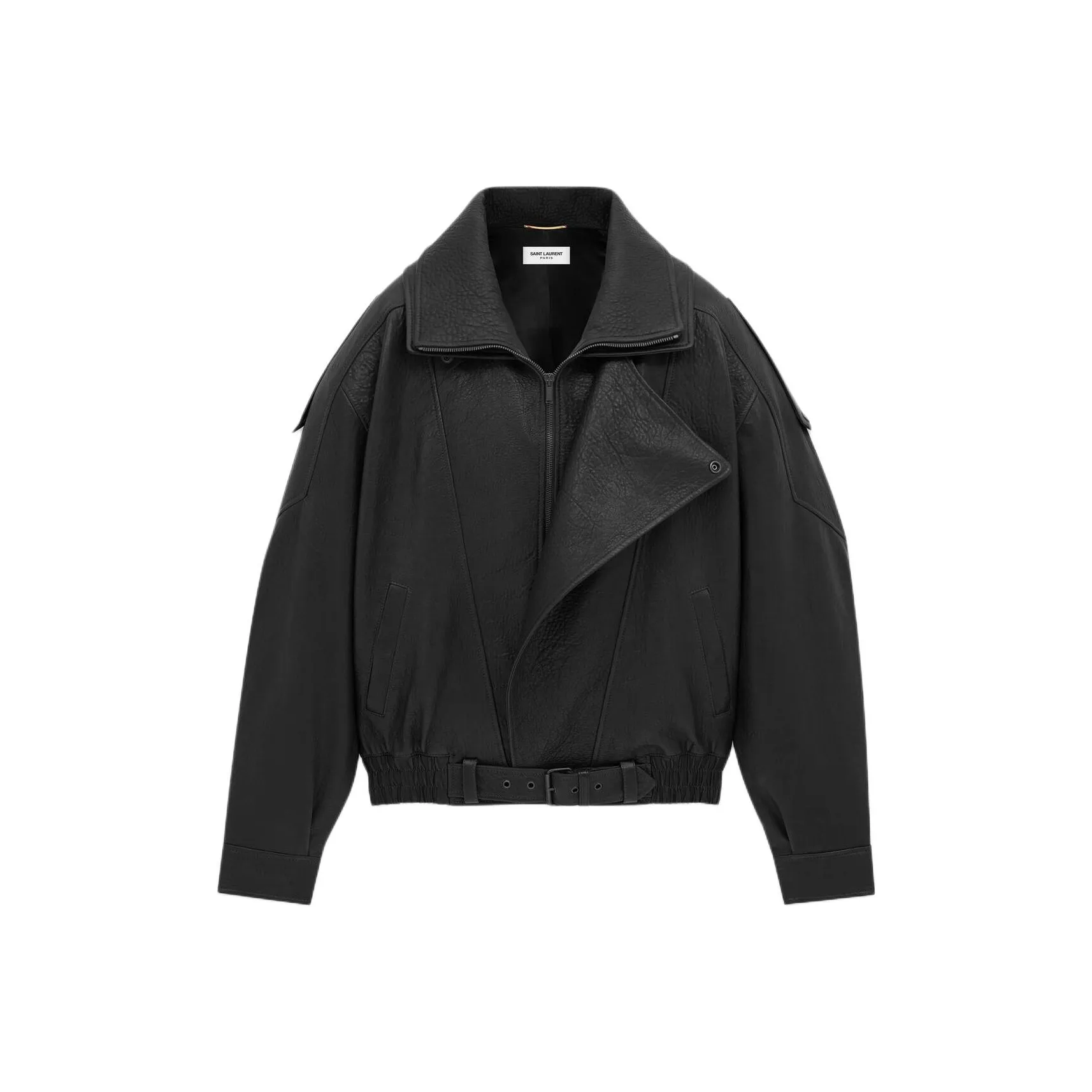 SAINT LAURENT FW24 Leather Jacket Women's Black