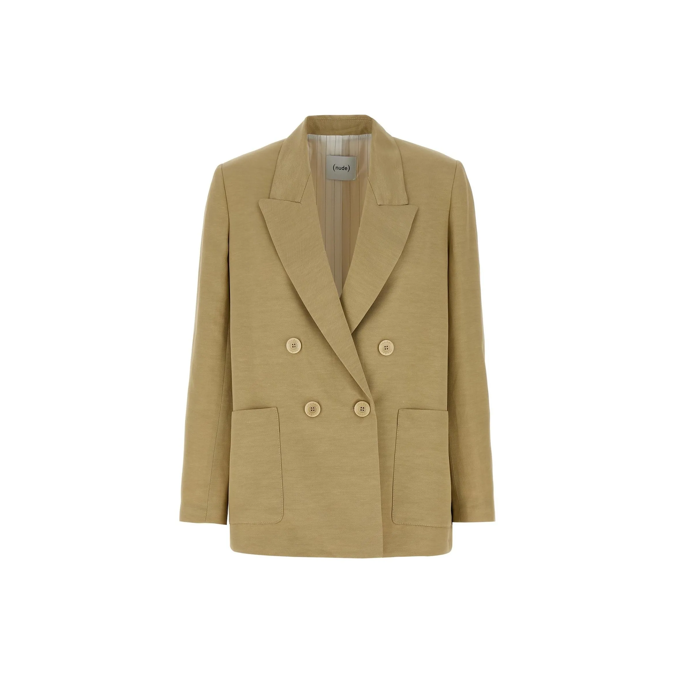Nude Double Breasted Blazer