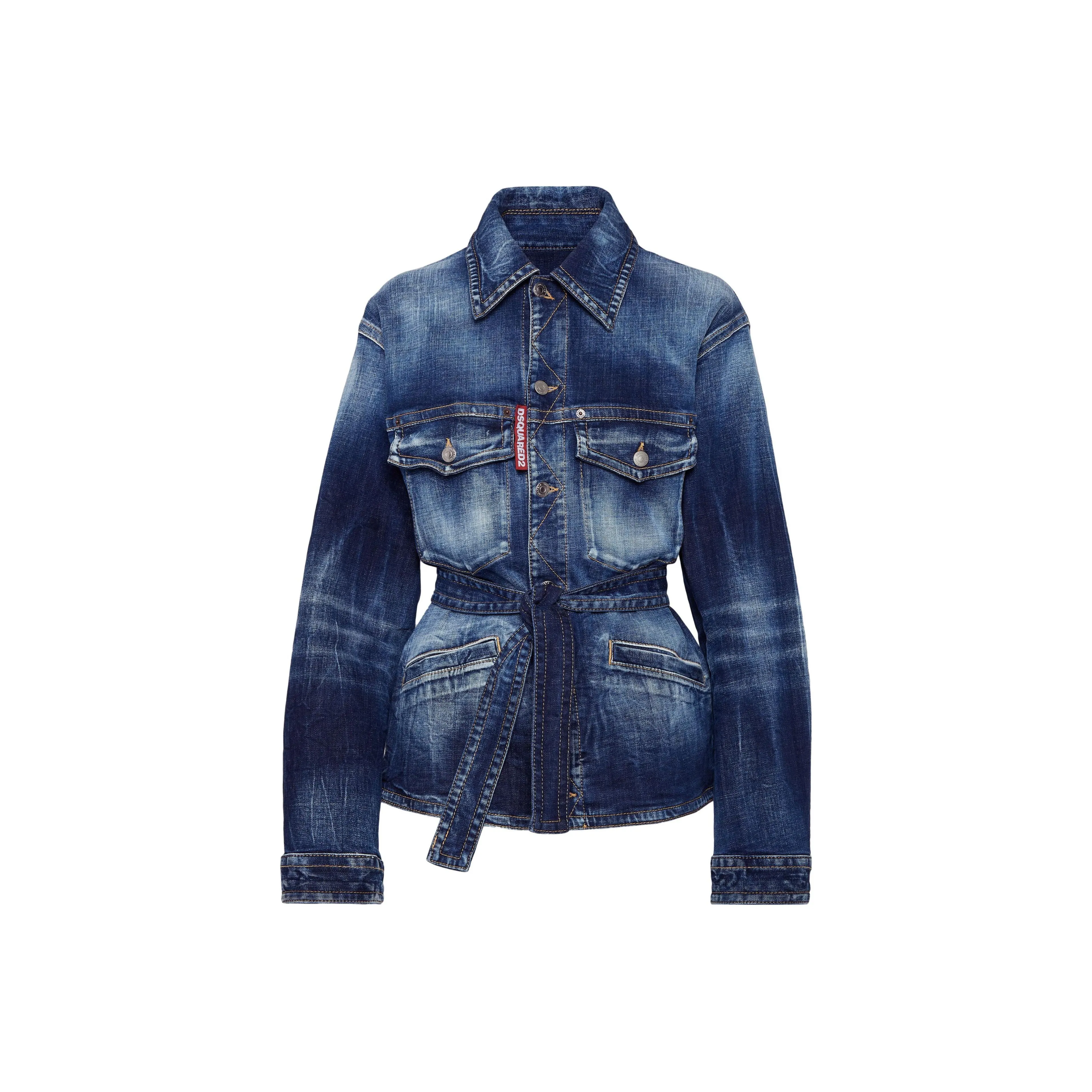 DSQUARED2 Belted Denim Jacket