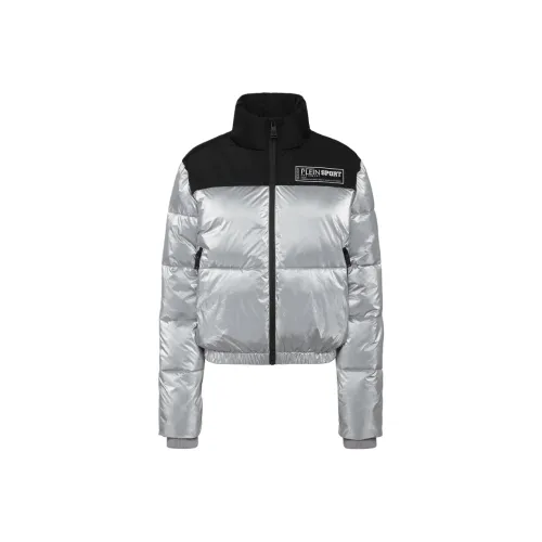 PLEIN SPORT Серебряные женские объемные куртки (пуфы)