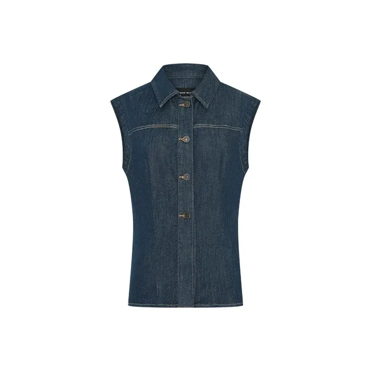 URBAN REVIVO Джинсовая куртка Женская Индиго