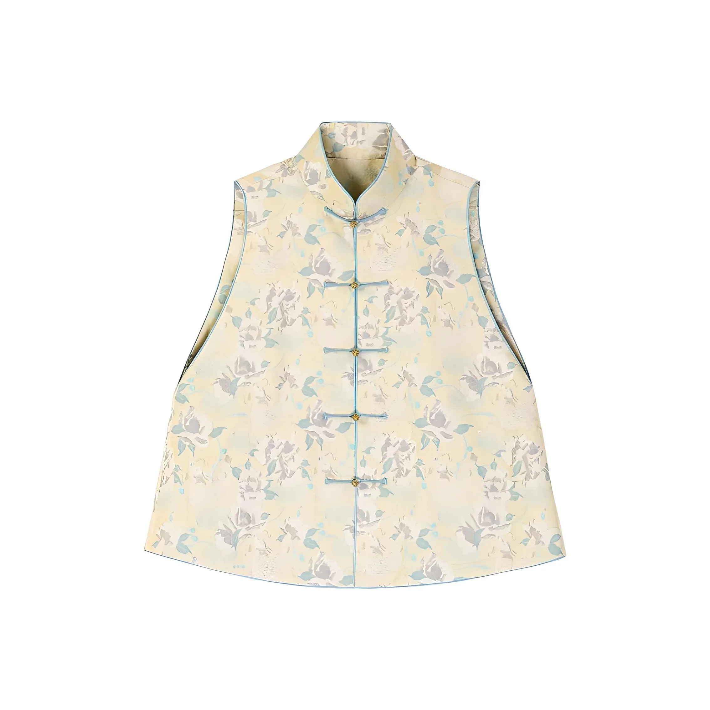 YICHENGFENGXU Жилет Женские Бежевый Non Heritage Songjin Передняя планка