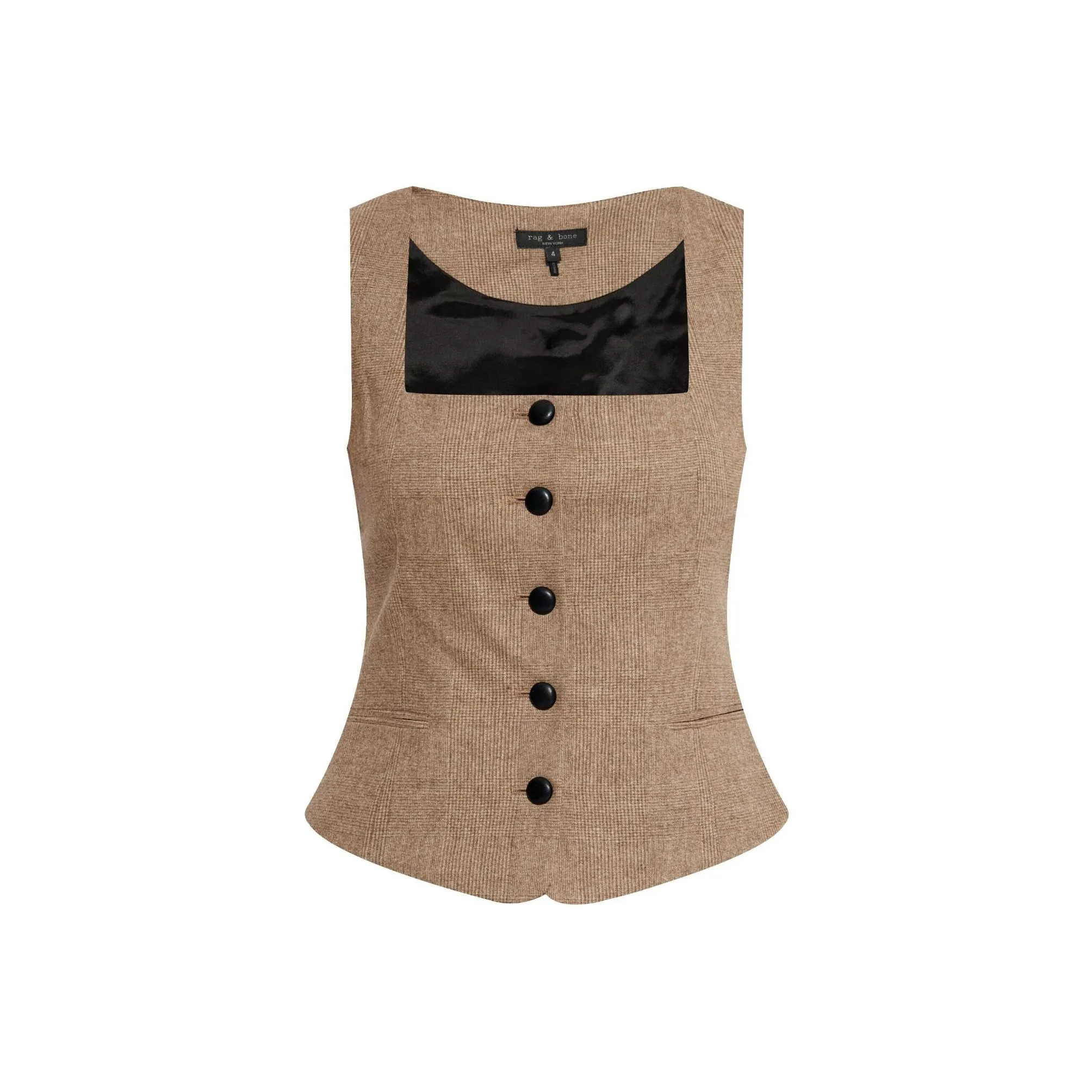 Rag & Bone Checked Waistcoat