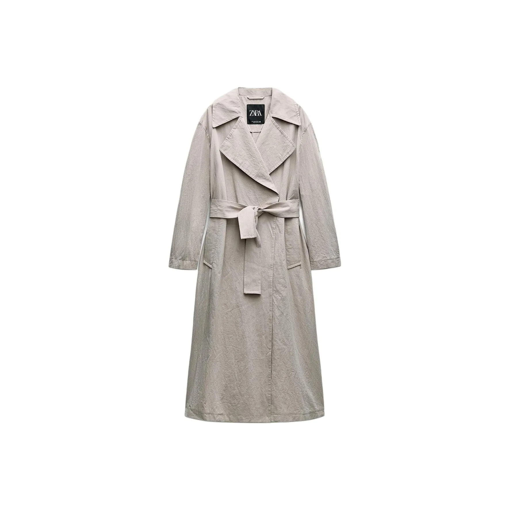 ZARA ZW Series Тренчкот Женский Темно-Серый Коричневый