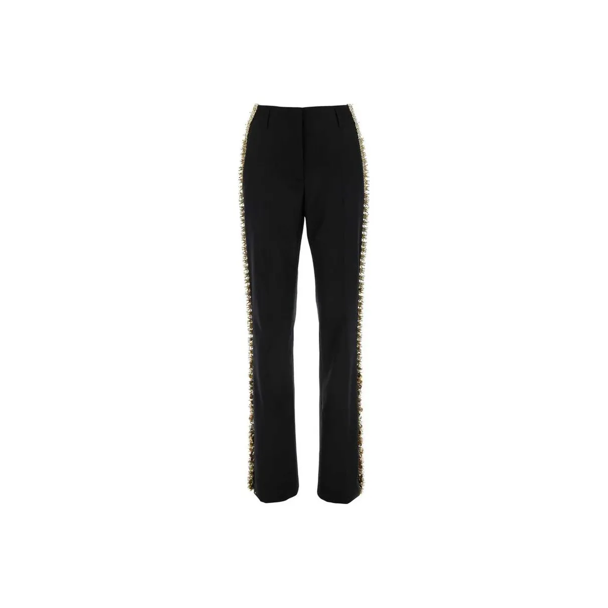 DRIES VAN NOTEN Embellished Trousers Black