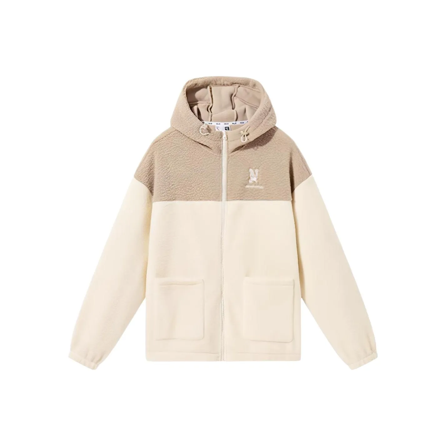 QIAODAN Velvet feel Coat Women's Light Beige Khaki
