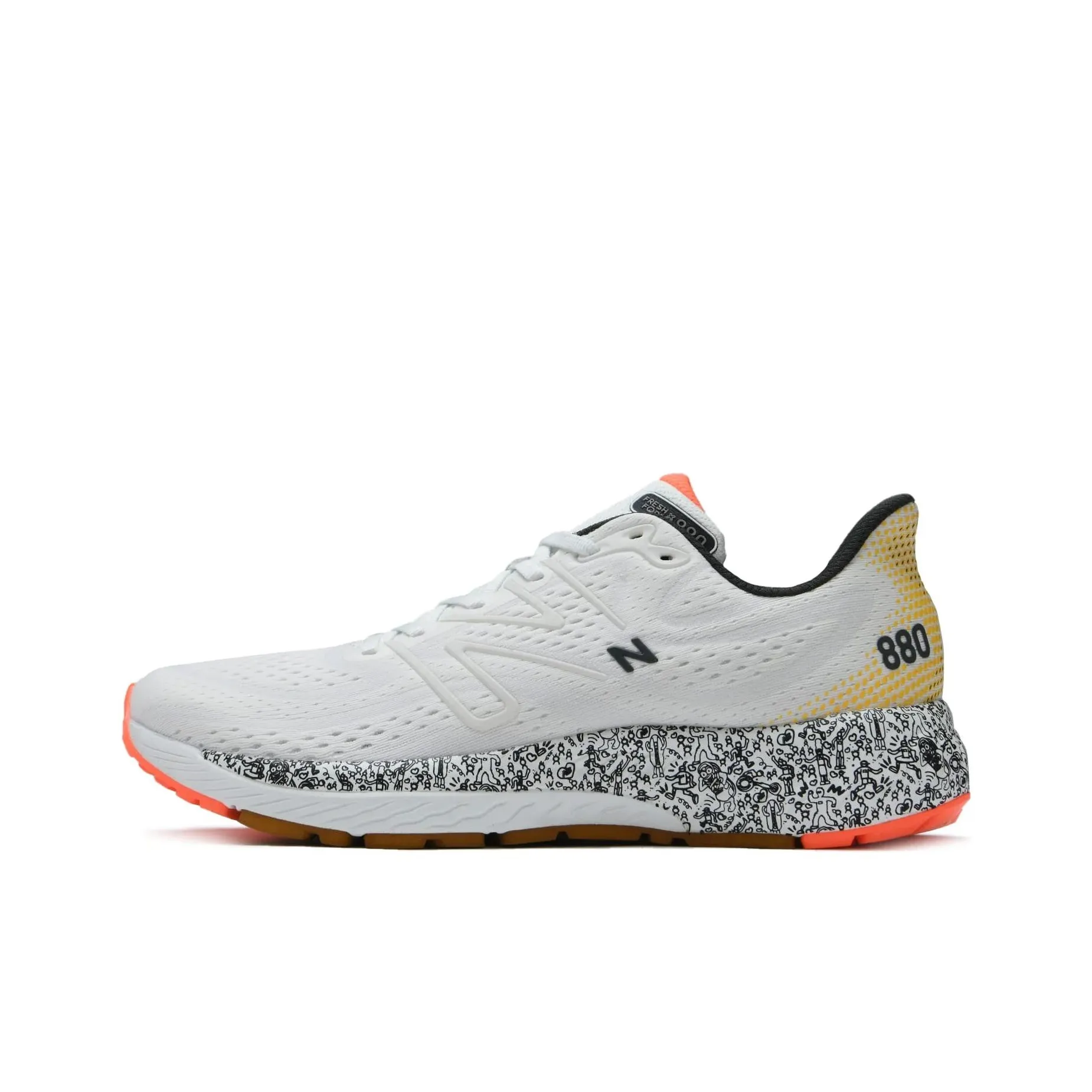 New Balance NB Fresh Foam X 880 V13 Low Top Running Shoes Men's White