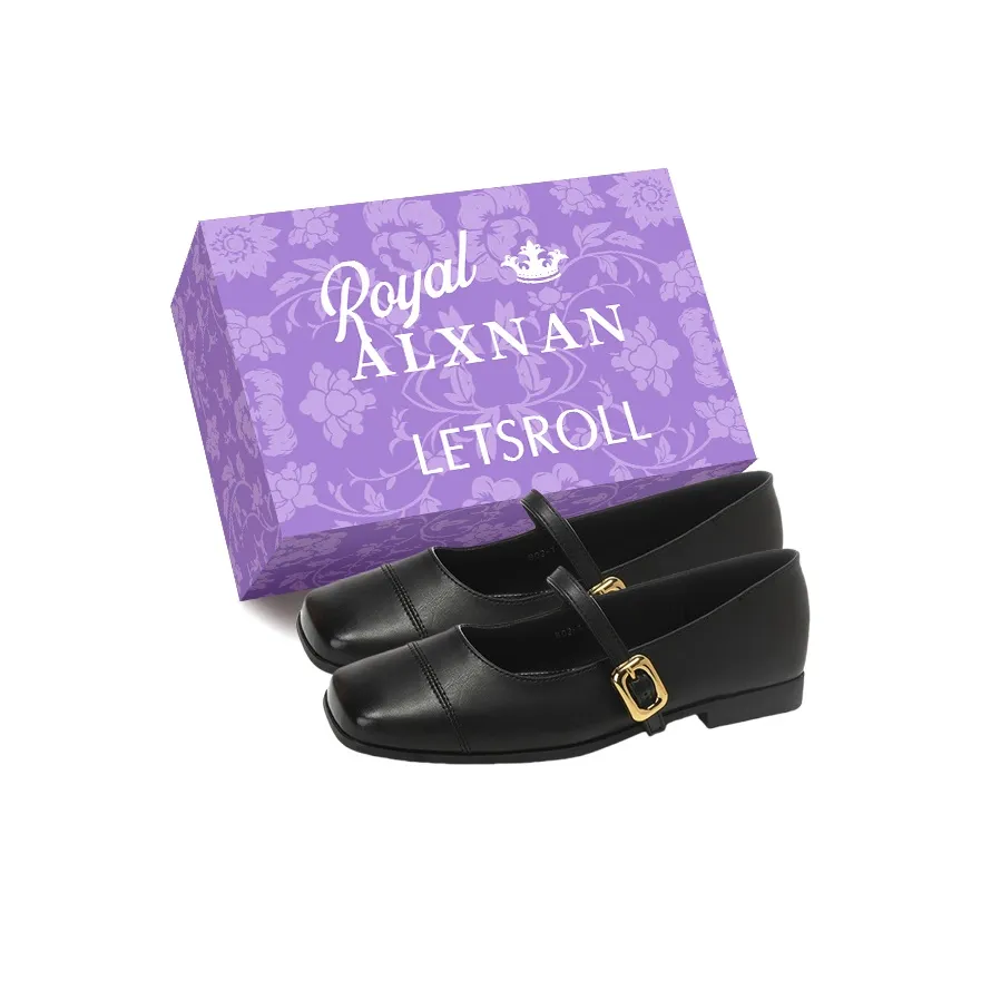 ALXNAN Квадратный каблук Mary Jane Женские туфли