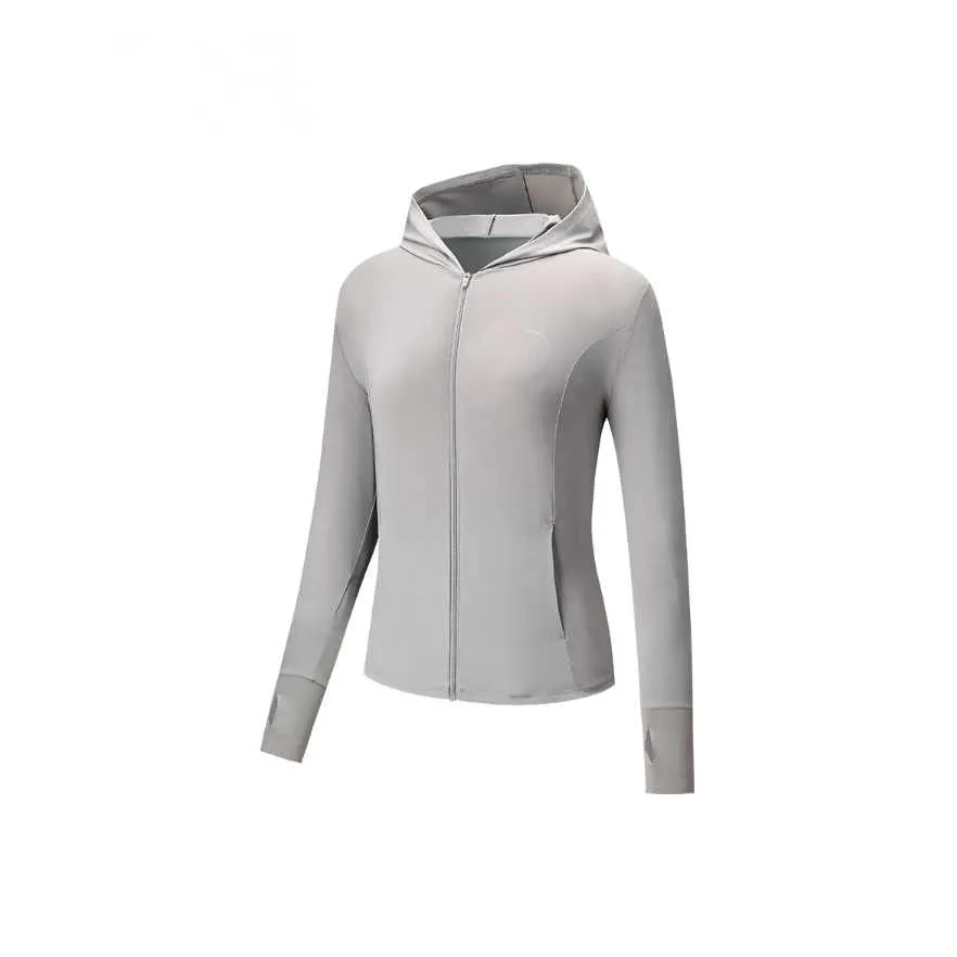 ANTA Variety Тренировки Коллекция Дышащая Защита от УФ-лучей Одежда с Защитой от Солнца Женская Дикий Тростник Серый