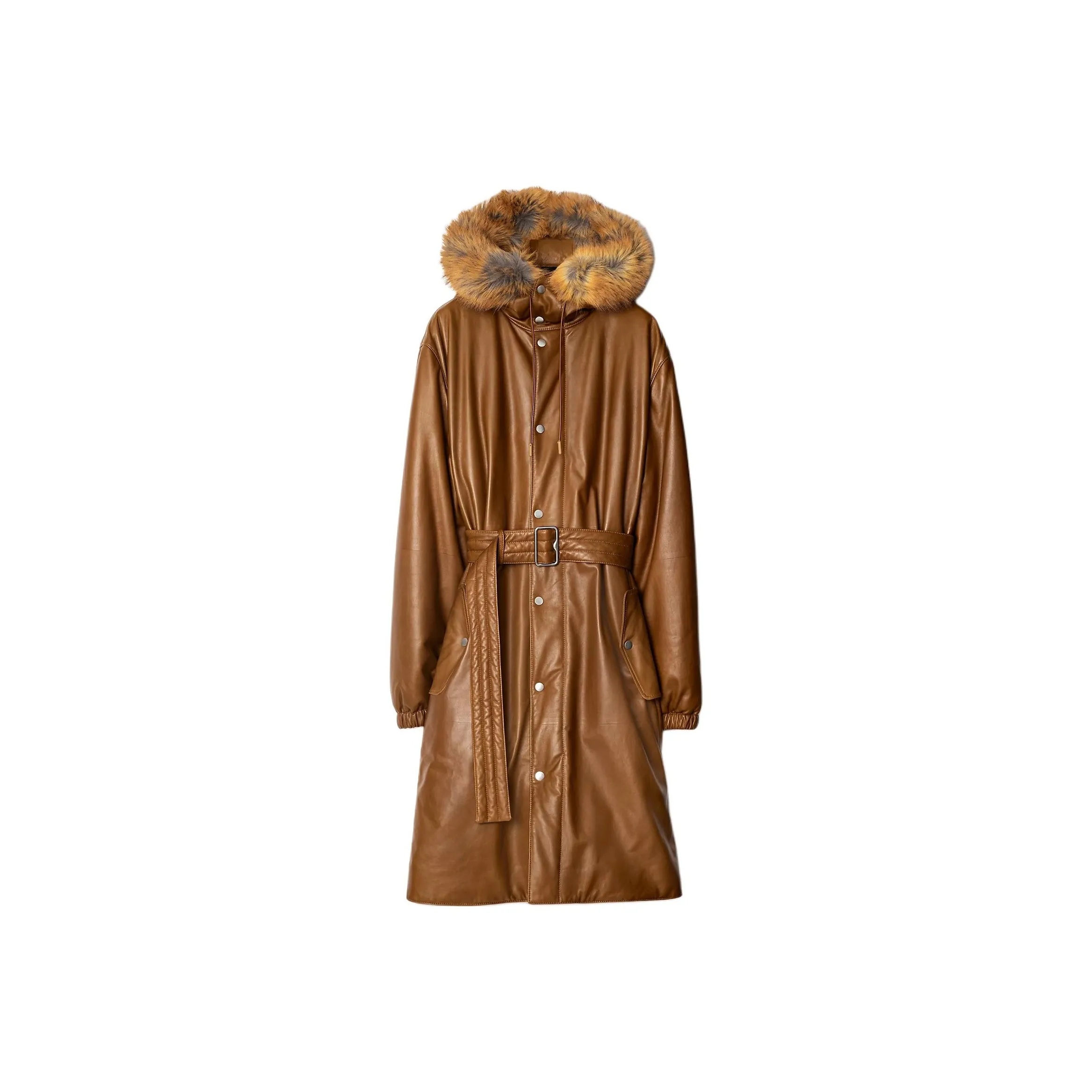 Burberry Leather Jacket Women's Brown