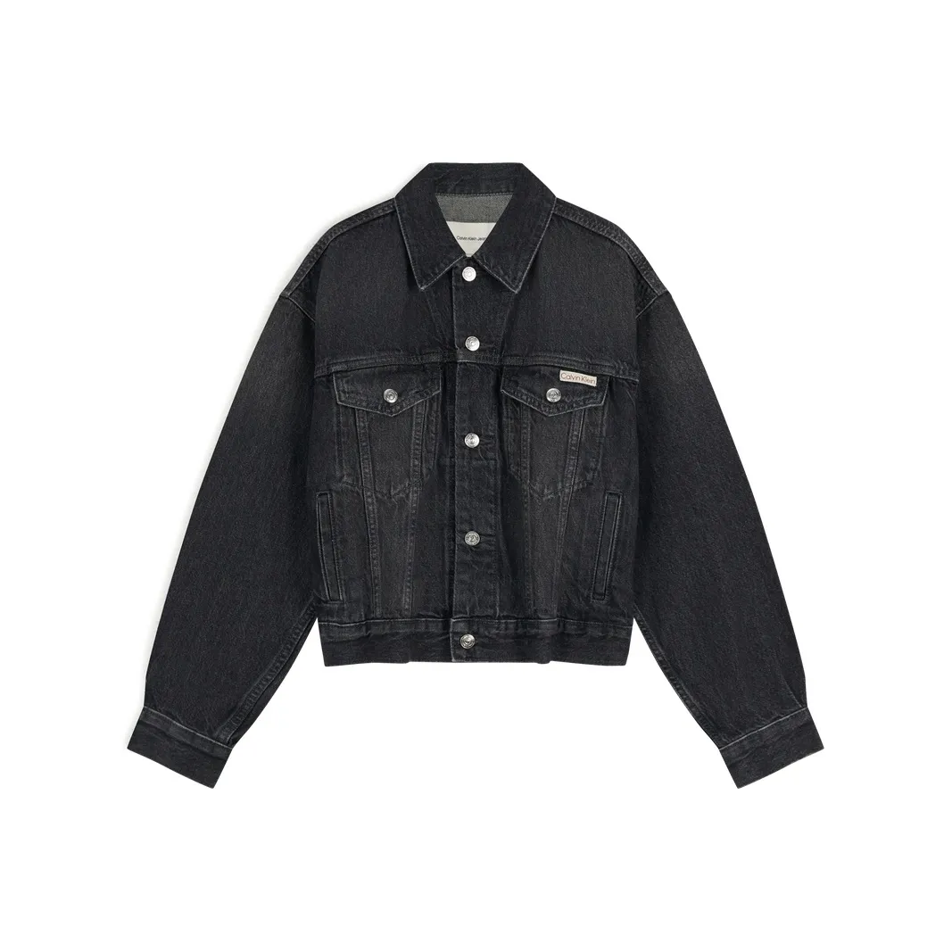 CALVIN KLEIN Denim Jacket Women's Denim Black