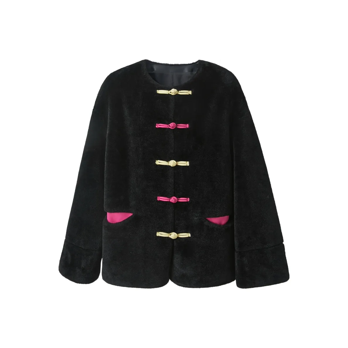 3COLOUR Мех Женский Классический Черный