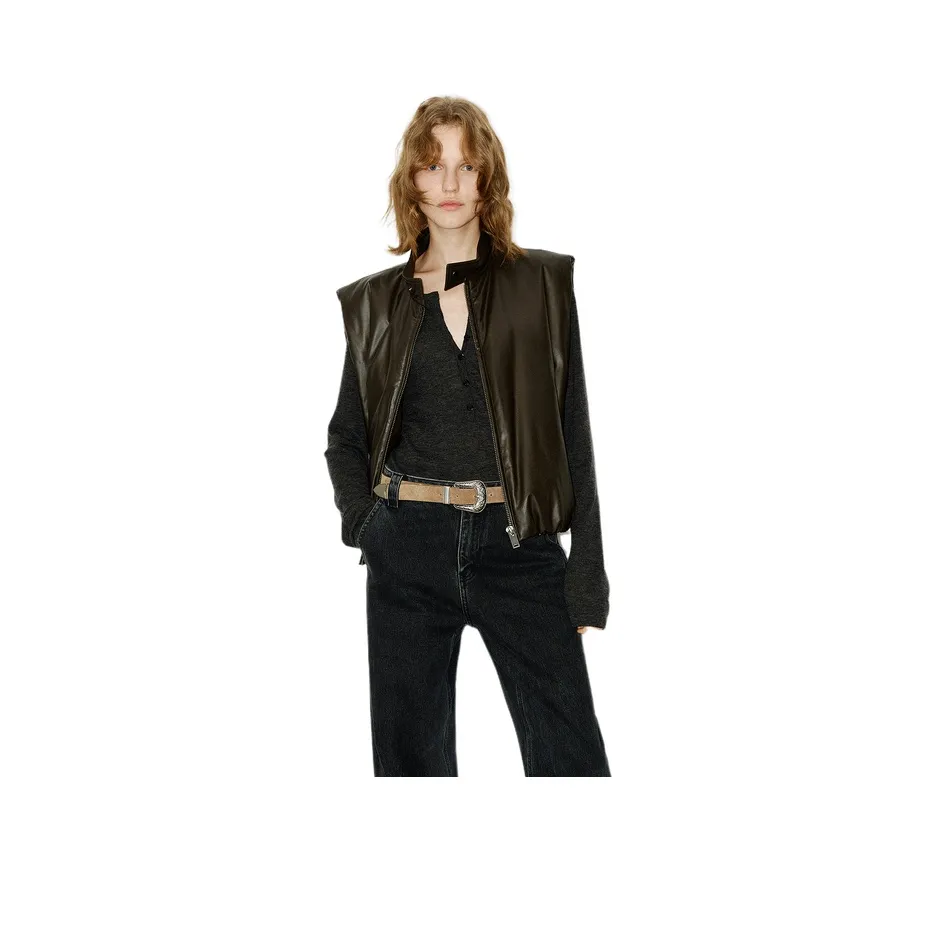 MO CO Темно-коричневые женские жилеты