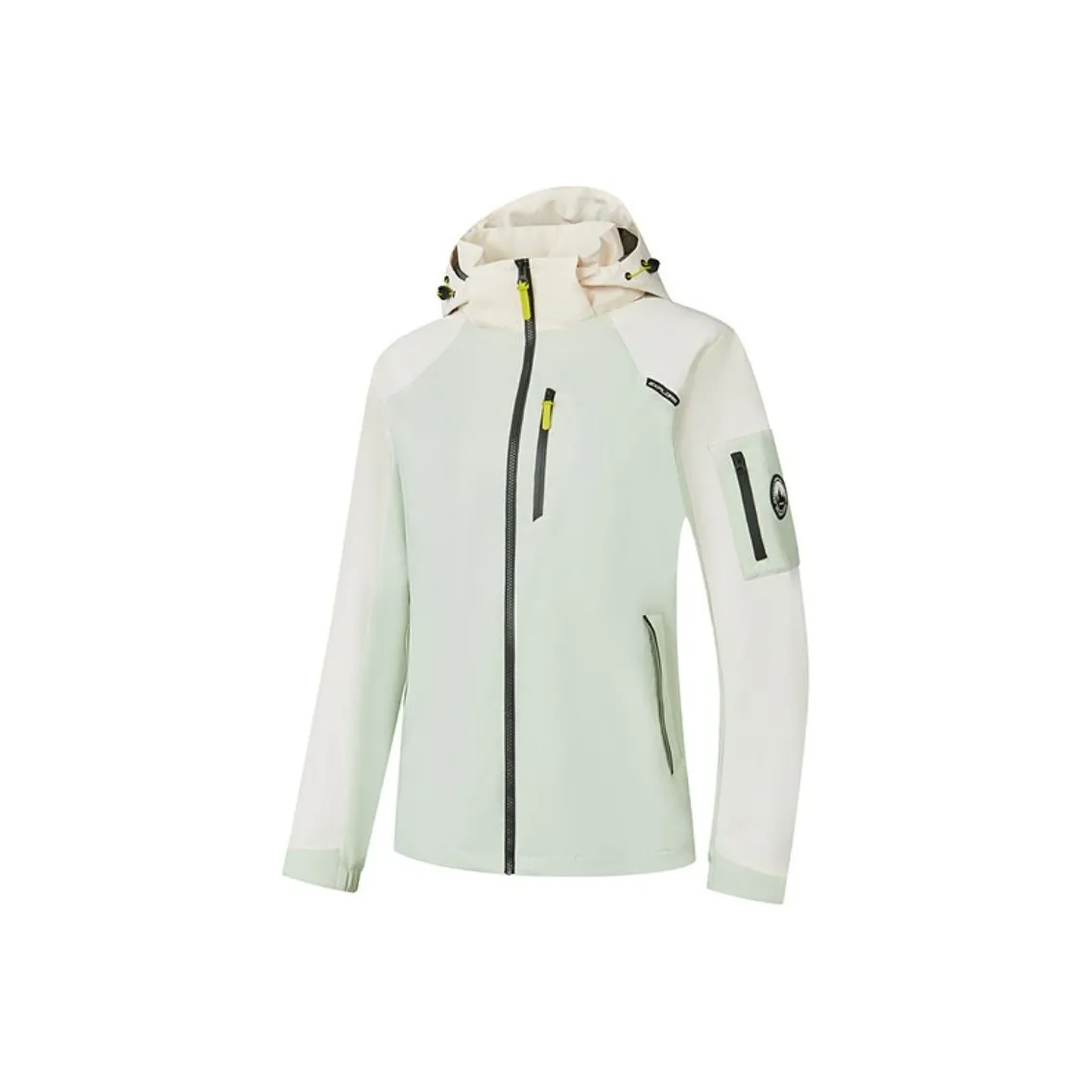 QIAODAN Тренчкот Женские Вода Вышивка Зеленый Кремовый Белый