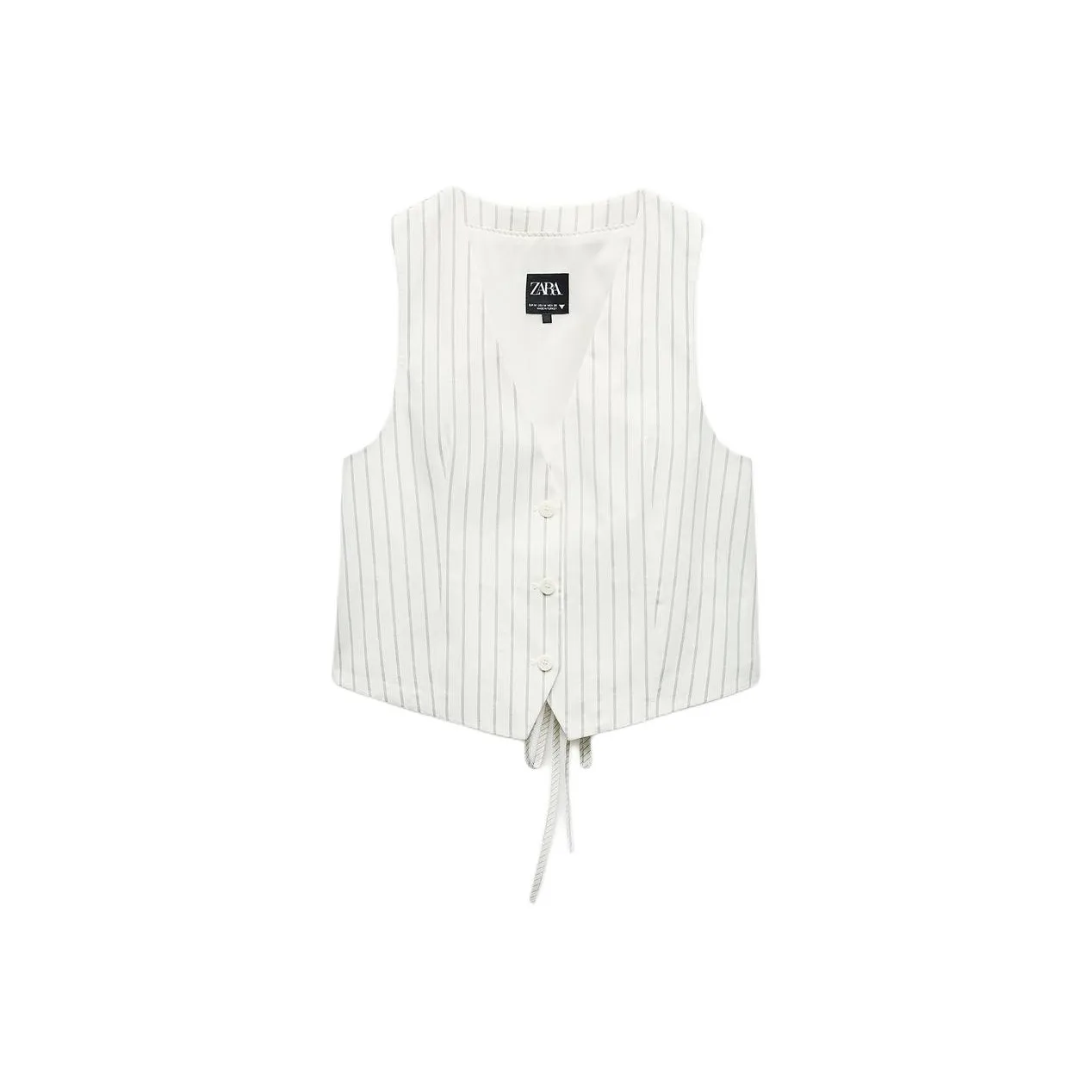 ZARA Vests Women's White/Black
