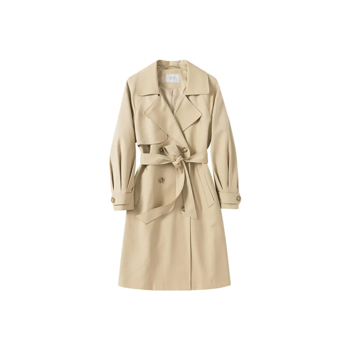 XIANGYING Trench Coat Women's Khaki