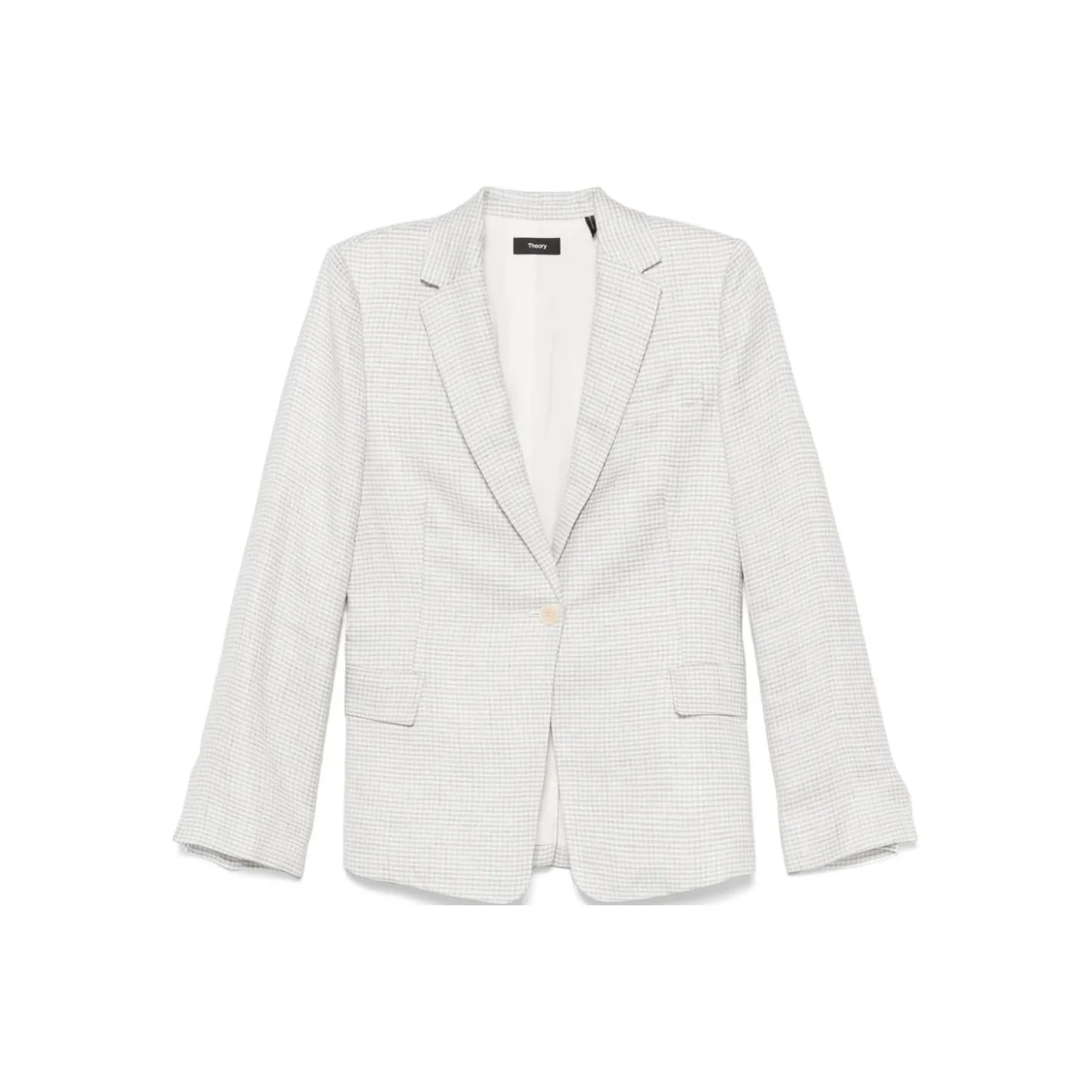 THEORY Houndstooth Pattern Single Breasted Blazer