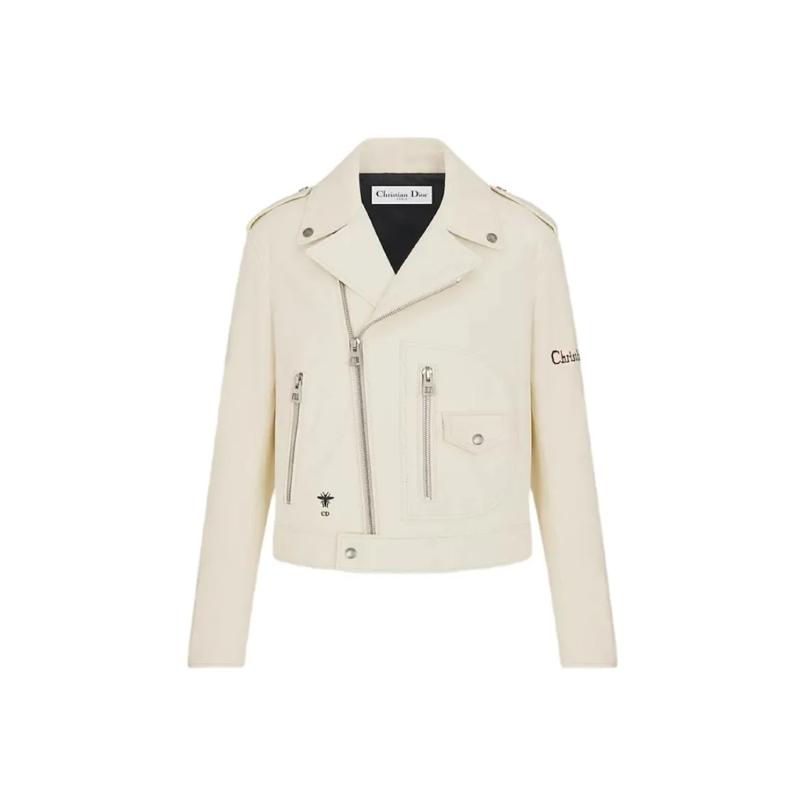 DIOR Leather Jacket Women's Beige