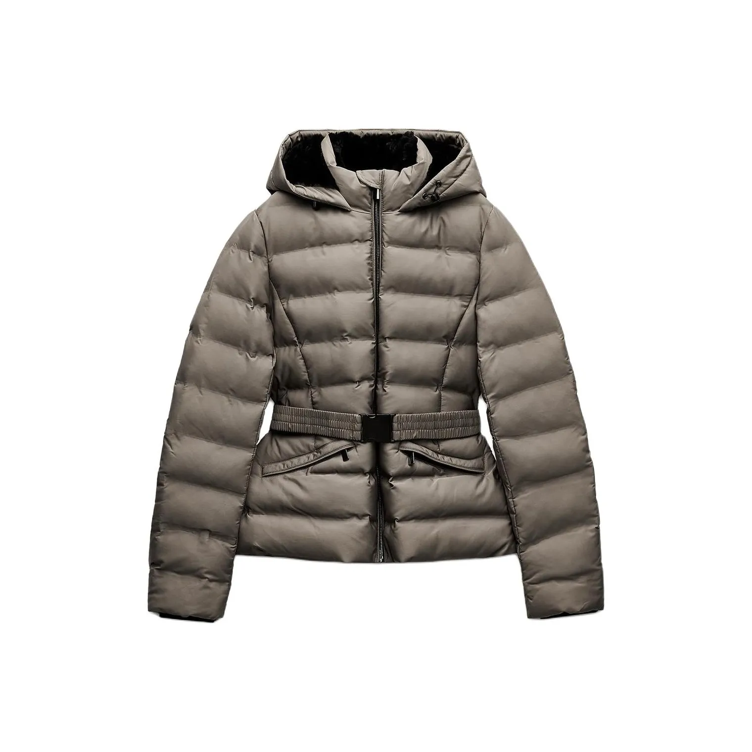 ZARA Puffer Jacket Women's Mink Color