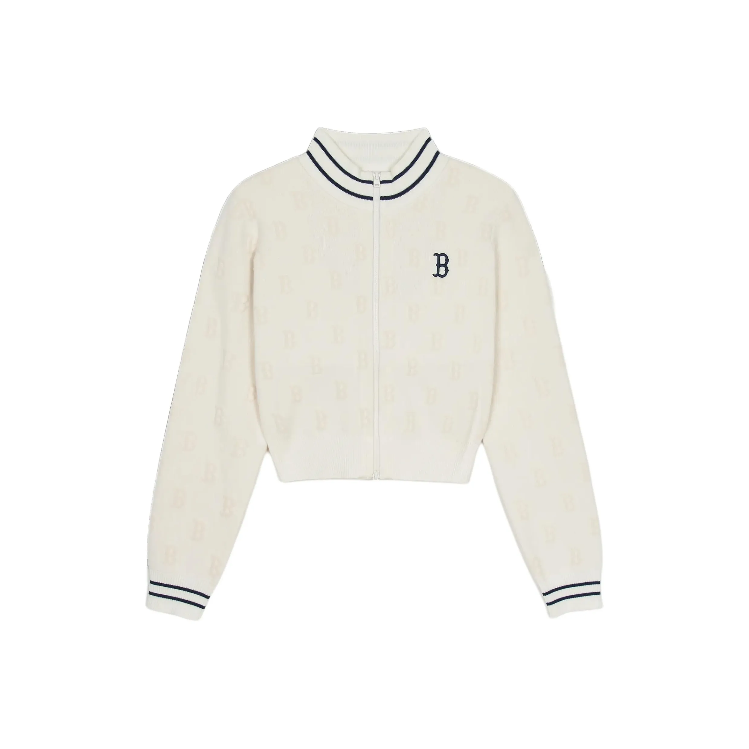 MLB Boston Red Sox Velvet feel Coat Women's Cream White