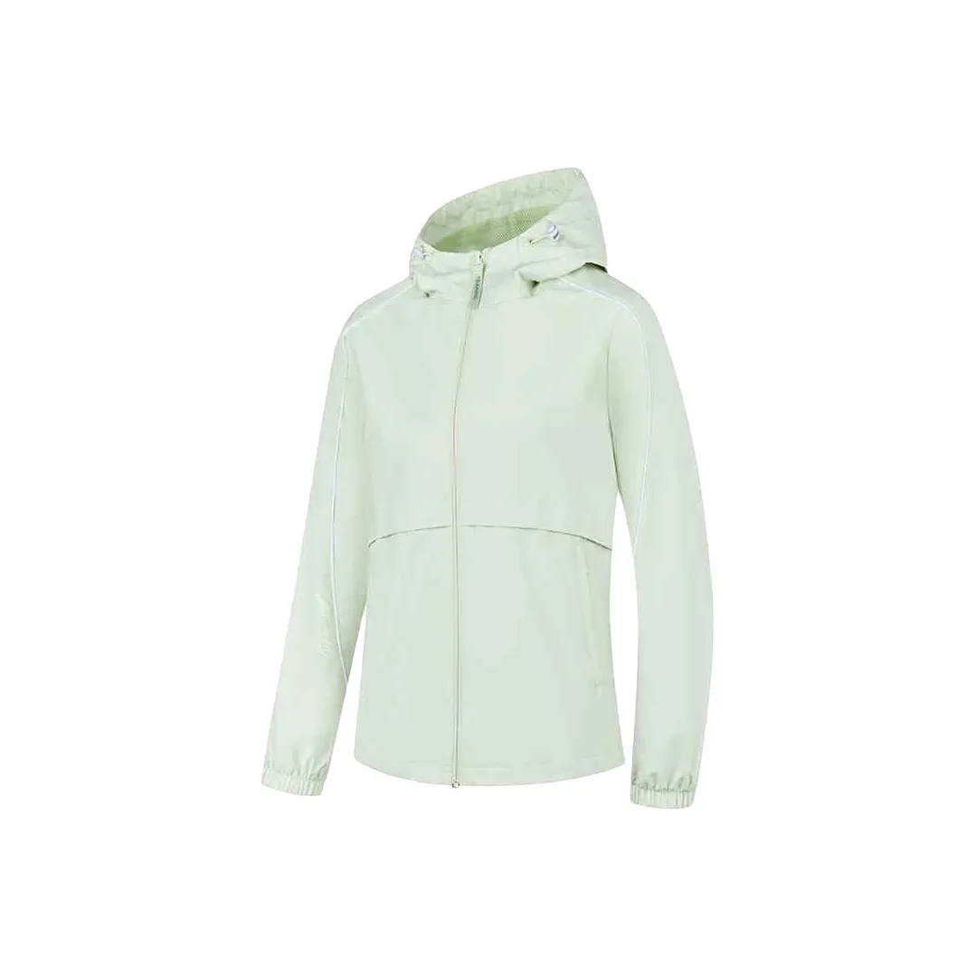 QIAODAN Тренчкот Женский Прозрачный Нефритово-Зеленый