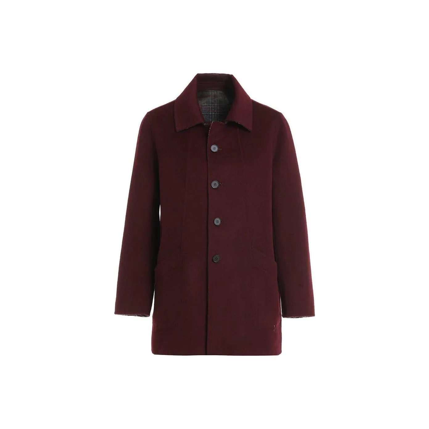 QIAOWANNI Coat Women's Raspberry/Welsh Check
